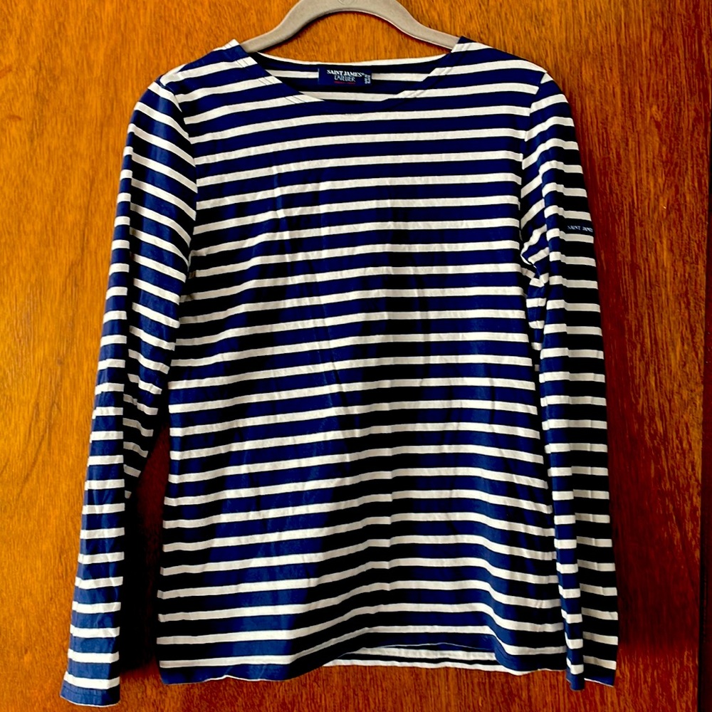 Saint James Breton striped navy/white long sleeve tee US 6